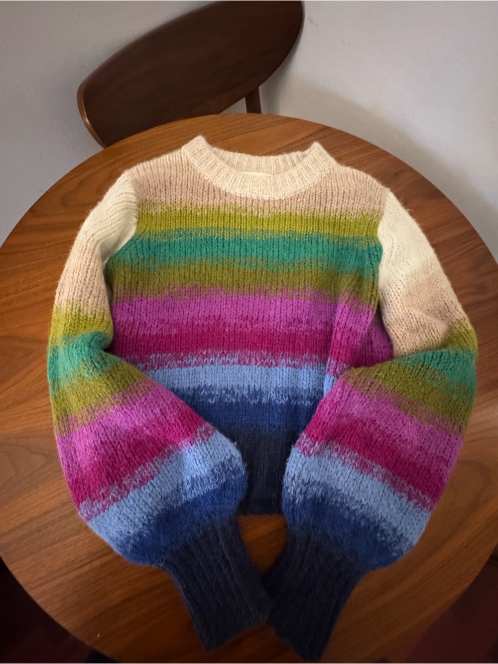 Eleven Six Multicolor Alpaca and Wool Blend Crewneck Sweater